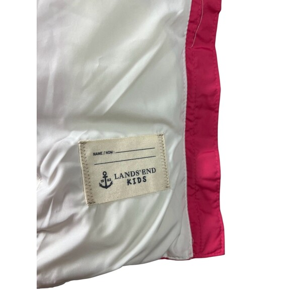 Lands' End Girls Winter Down Puffer Vest  Size 10-12  Pink Jacket  Ski Vest - Picture 8 of 9